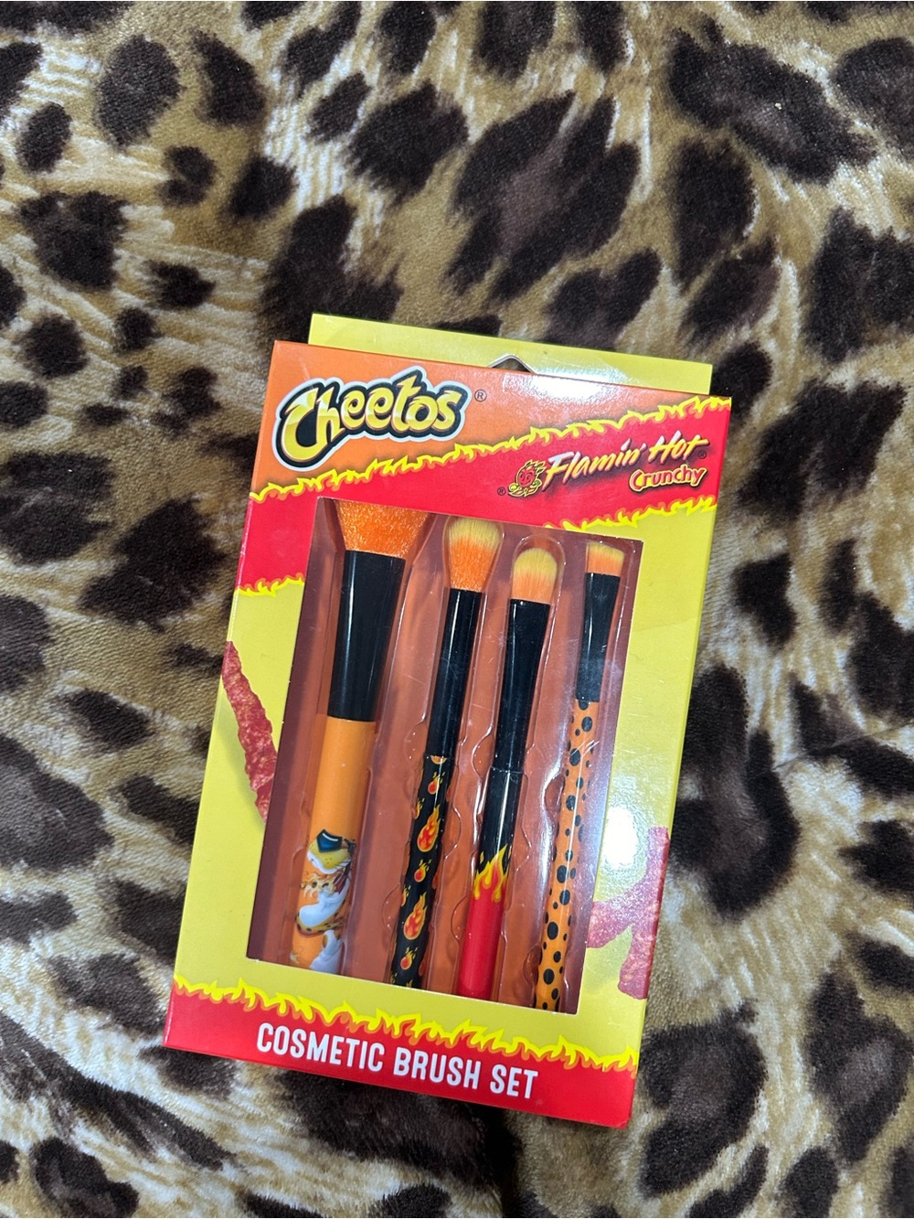 Cheetos Flamin' Hot Cosmetic Brush Set - Orange & Black